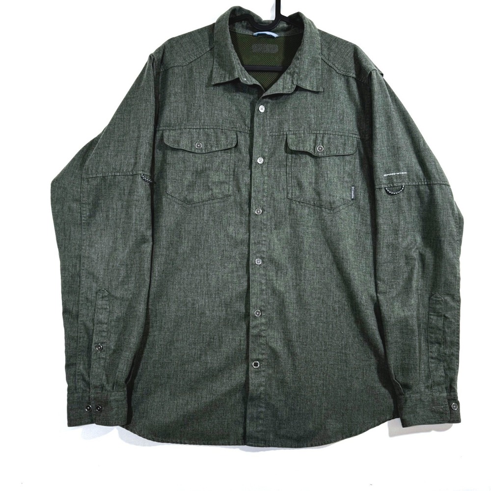 Columbia Omni Wick Long Sleeve Button Shirt XL Fishing‎ Hiking Gorpcore Outdoor